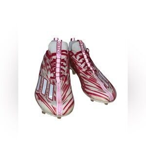Adidas Adizero Red and White football  Cleats men’s